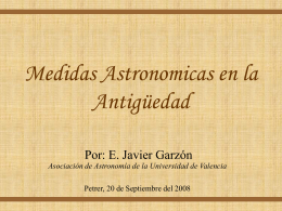 Medidas Astronómicas en la Antigüedad