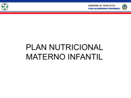 PLAN NUTRICIONAL MATERNO INFANTIL
