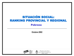 Distribución de la población pobre por provincia.