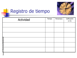 Registro de tiempo