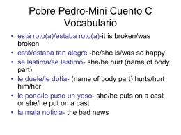 Pobre Pedro-Mini Cuento C Vocabulario
