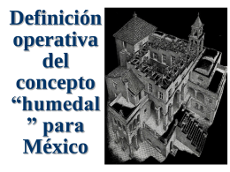 Definición operativa de “humedal” para México.