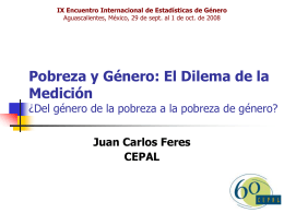 Pobreza y género: el dilema de la medición. ¿Del género de