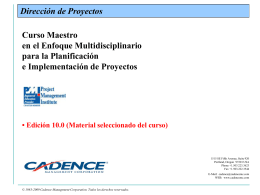 proyecto - Cadence Management Corporation