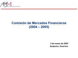 Comisión de Mercados Financieros (2003 – 2005)