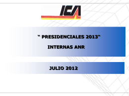 ANR - Presidenciales 2013 – Julio 2012