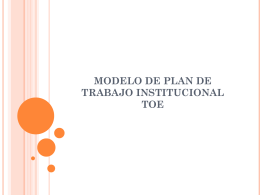 MODELO DE PLAN DE TRABAJO TOE - UGEL-06