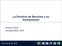 Antonio Creus Directiva de Servicios AEDC