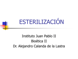 ESTERILIZACIÓN - Dr. Alejandro Calanda