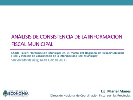 Análisis de Consistencia de la información fiscal municipal