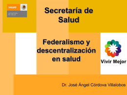 Diapositiva 1 - Foro Nacional sobre Federalismo y Descentralización