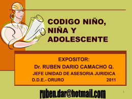 CODIGO NIÑO NIÑA Y ADOLESCENTE