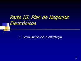 Parte III. Plan de Negocios Electrónicos