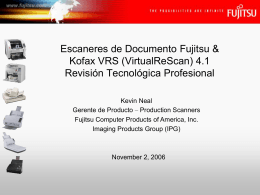 Fujitsu Document Scanners and Kofax VRS solutions