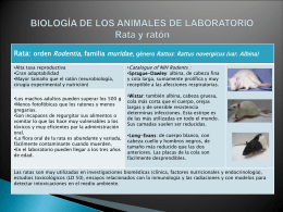 BIOLOGÍA DE LOS ANIMALES DE LABORATORIO