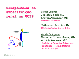 Terapêutica de substituição renal na UCIP