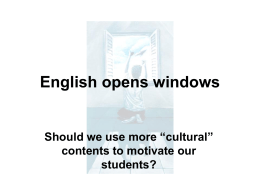 English opens windows Should we use more