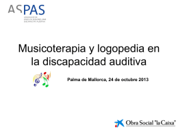 Musicoterapia y logopedia en la discapacidad auditiva