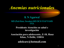Anemias nutricionales