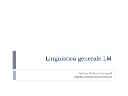 Linguistica generale e applicata Mod.A