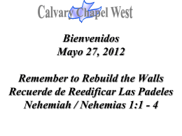 Nehemías 1:4 - Calvary Chapel West