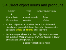 5.4 Direct object nouns and pronouns