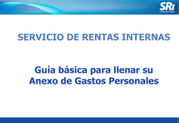 ¿cuándo deben presentar el anexo de gastos personales?