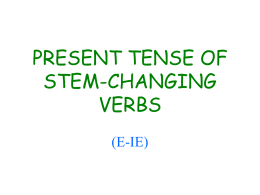 present tense of stem-changing verbs