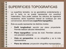 SUPERFICIES TOPOGRAFICAS