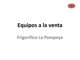 Equipos a la venta Frigorífico La Pompeya
