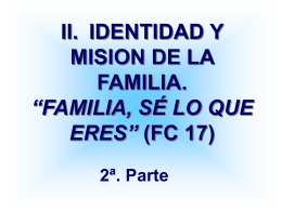 6. La misión de la familia en la Iglesia