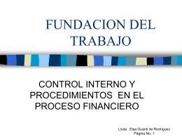 control interno y procedimientos en el proceso financiero