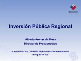 Inversión pública regional
