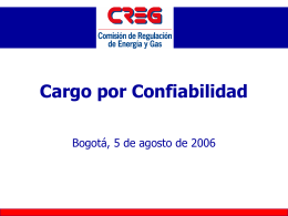 Propuesta Regulatoria Cargo por Confiabilidad