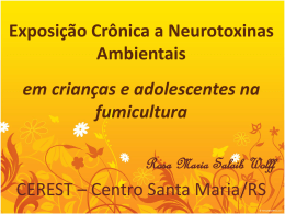 Exposição Crônica a Neurotoxinas Ambientais em Crianças e