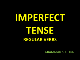 what is the imperfect tense?