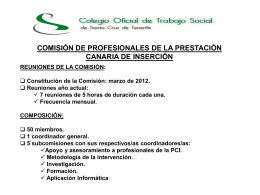 P.C.I. - Colegio Oficial de Trabajo Social de Santa Cruz de Tenerife
