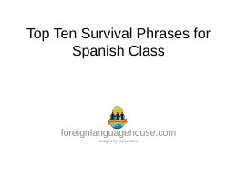 Top Ten Survival Phrases for French Class