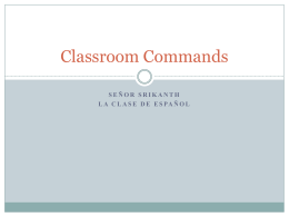 Classroom Commands - Disney II Magnet School
