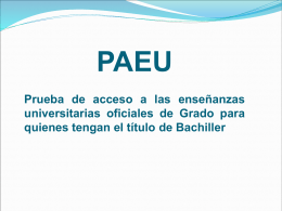 Prueba de acceso a las enseñanzas universitarias oficiales de