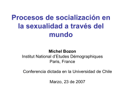Socialización en la sexualidad en el mundo