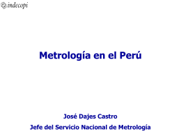 Historia de la Metrología en el Perú