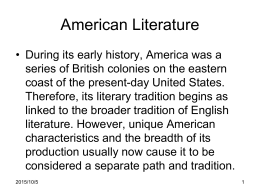 Early US literature