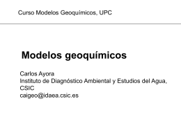 Modelación geoquímica