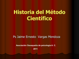Historia del Método Científico