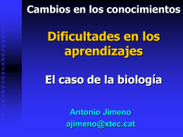 Antonio Jimeno, doctor en Ciencias Biológicas por la Universidad