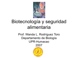 Biotecnología y Seguridad Alimentaria