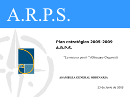 I Plan Estratégico 2005-2009