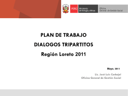 Presentación del Plan de Trabajo 2011