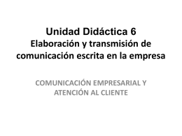 Unidad Didáctica 3: La Comunicación